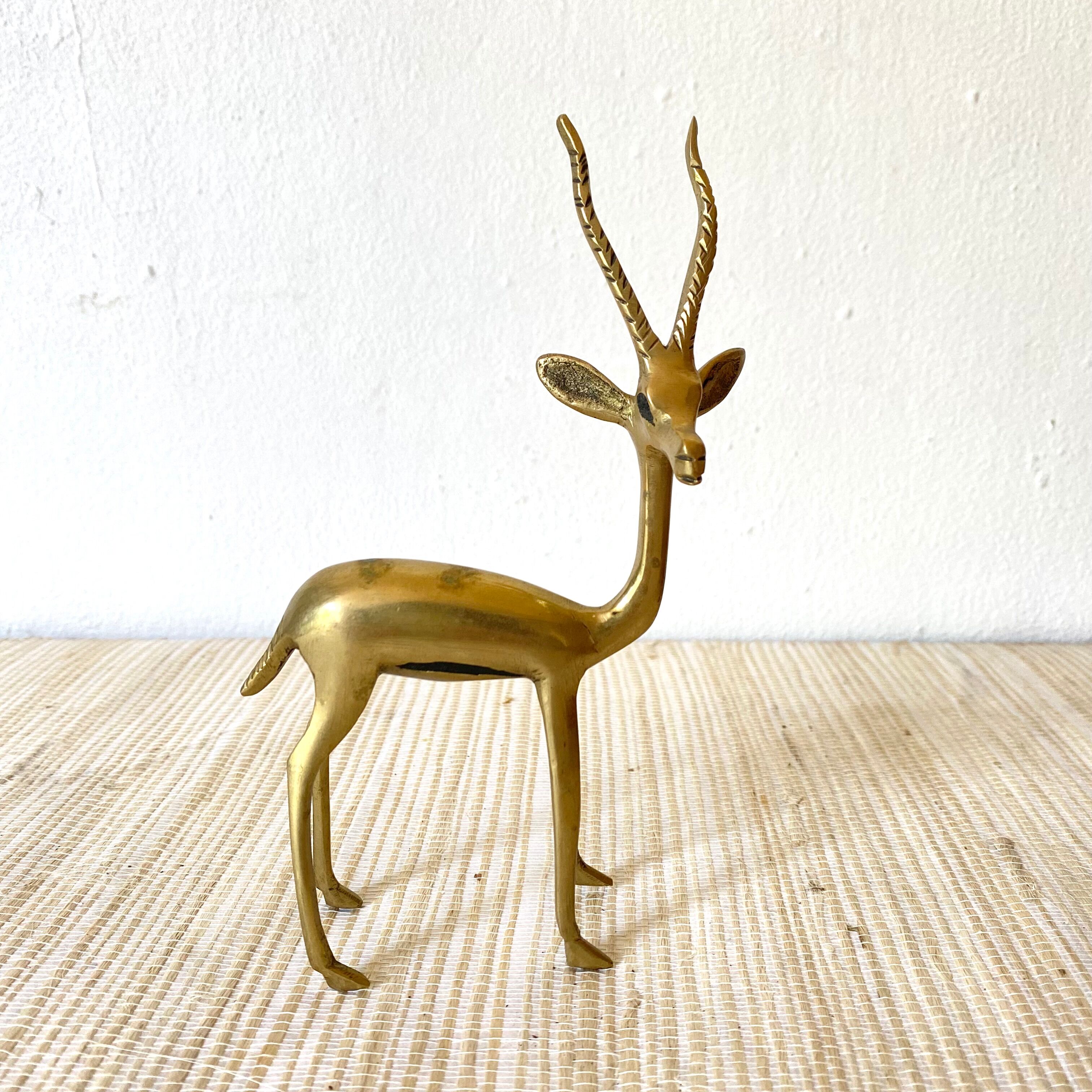 Antelope in gilded brass