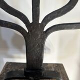 Metal candlestick, Murano glass ornament