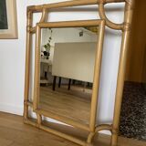 Large rattan mirror