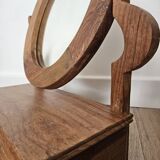 Miroir de coiffeuse pivotant en bois