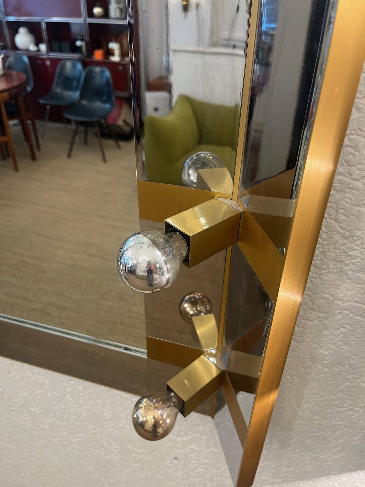 Miroir lumineux Sciolari Italie vers 1970