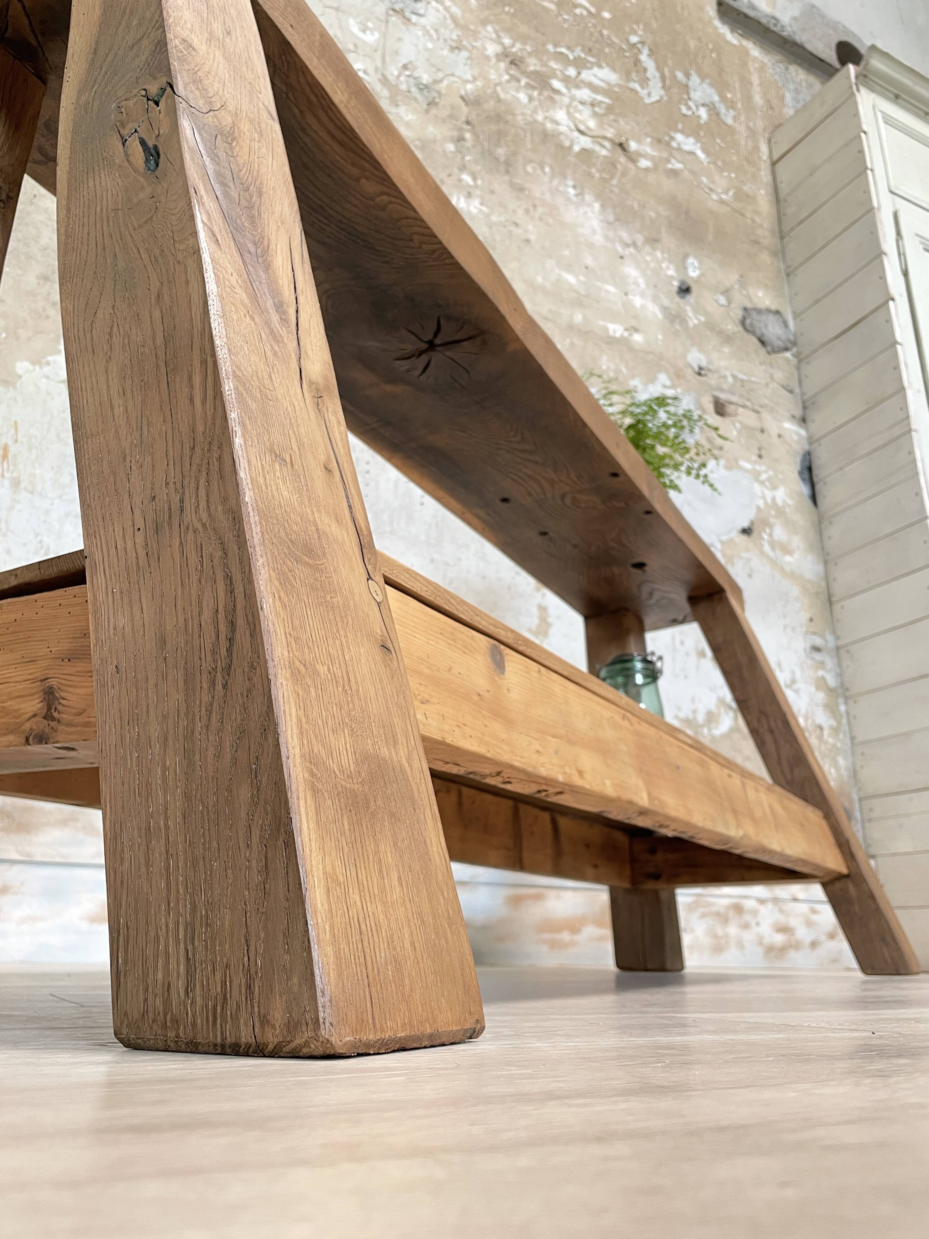 Workshop workbench in solid oak