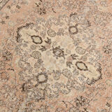 6x9 brown & beige oriental vintage rug 181x291cm