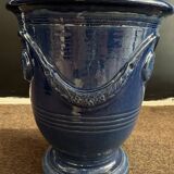 Vase d’Anduze émaillé bleu traditionnel – Modèle N°3 - 3