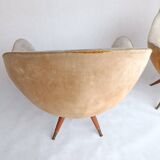 2  Egg Armchairs and sofa by Paged 50s