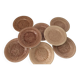Longchamps Barbotine Terre de Fer dessert plates with fruit and hazelnuts