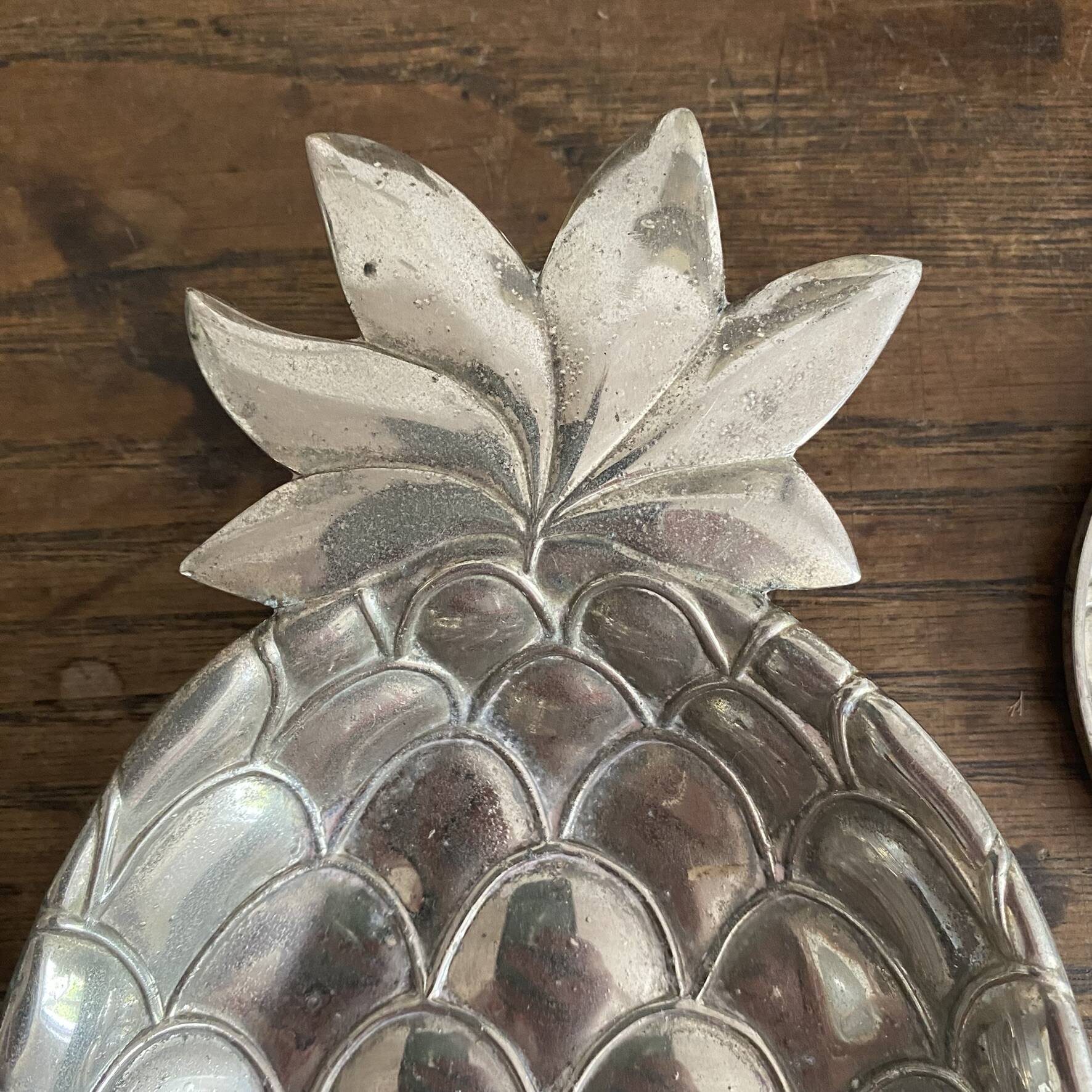 Set of pineapple coasters Silea silver-plated, 1970s