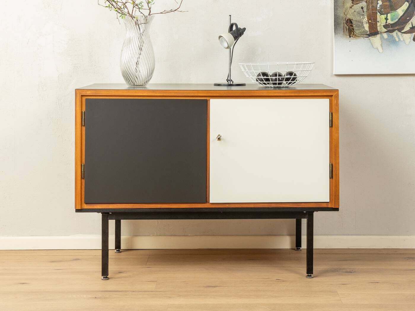 1950s black and white Sideboard