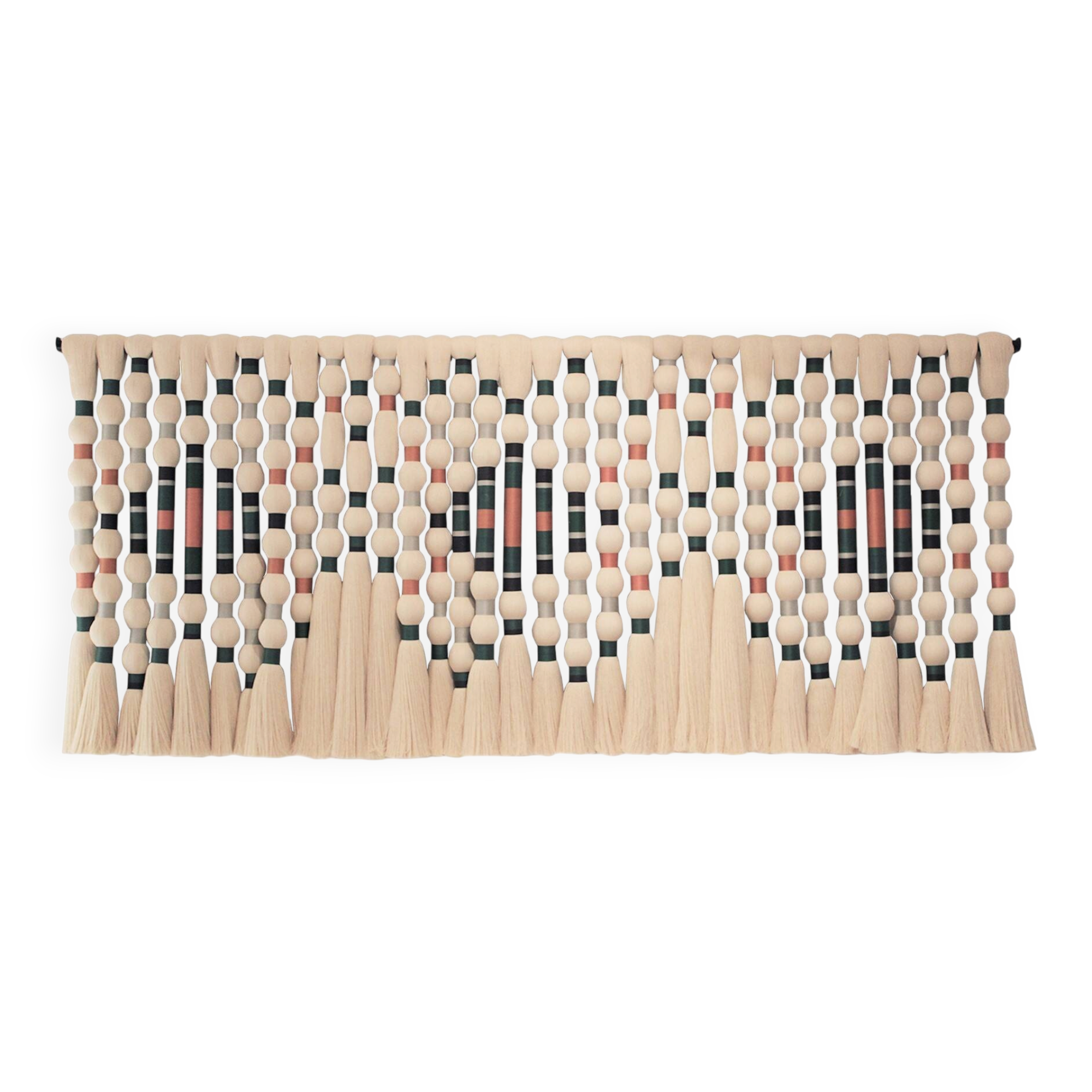 Contemporary Geometric Artisian Raw Cotton South American Sculpture / Tape