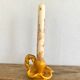 Provencal candle holder in glazed ceramic
