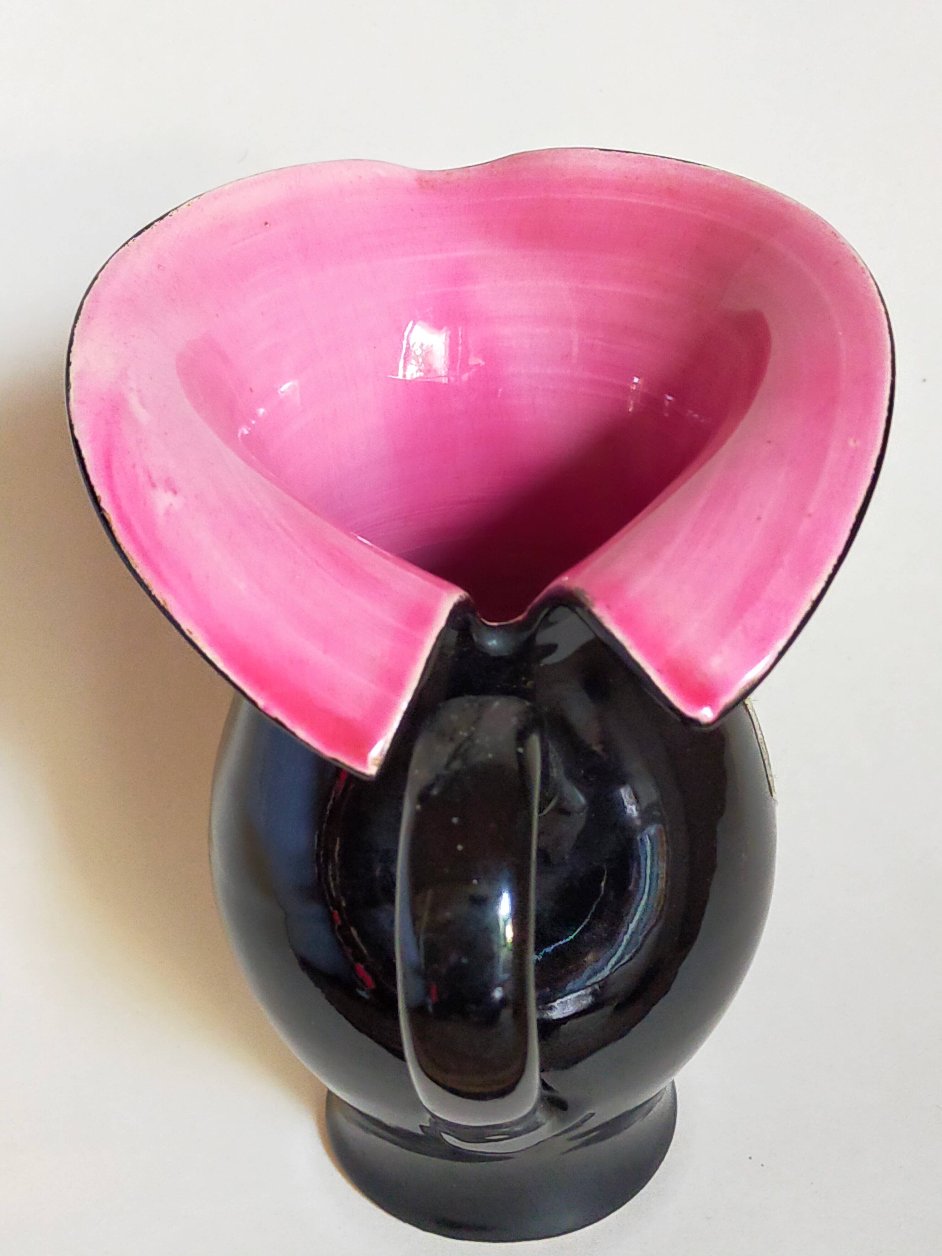 Bicolor pitcher of the Norman Potteries of Louviers 50s