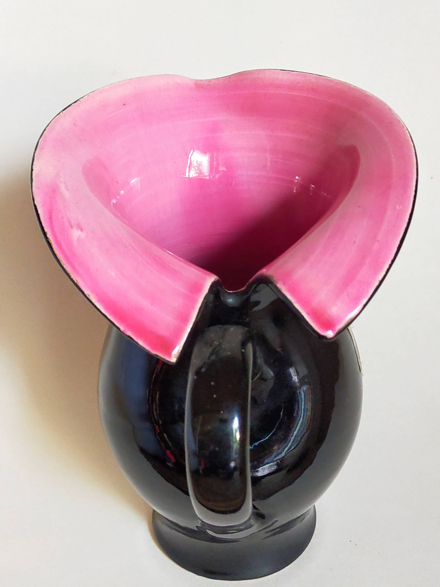 Bicolor pitcher of the Norman Potteries of Louviers 50s