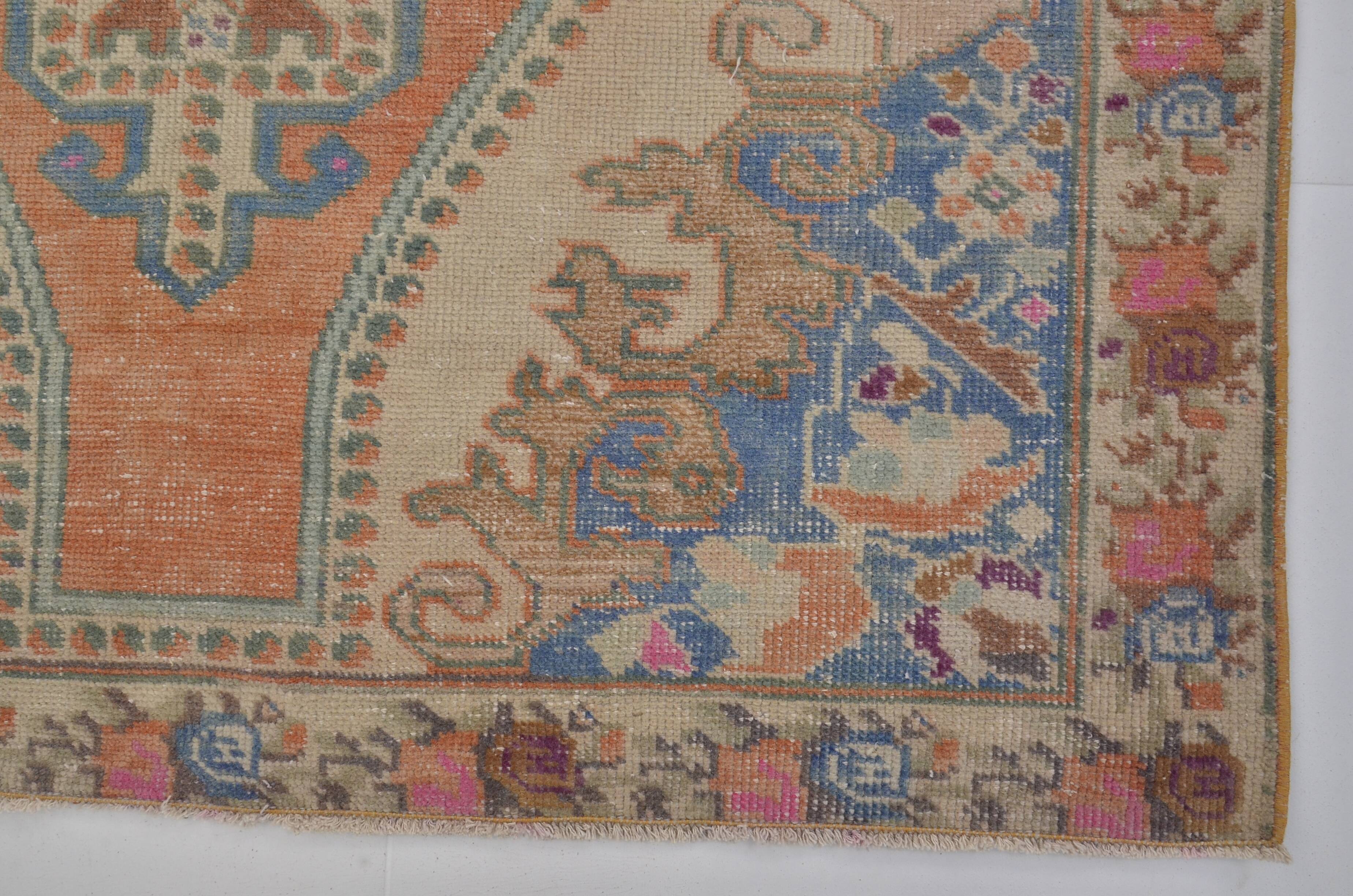 Orange & Blue Anatolian Rug sku 2437.