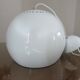 Vintage pendant lamp in white lacquered metal 80s
