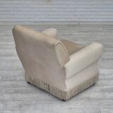 1970s, Danish vintage chair, furniture velour, ash wood, original condition.