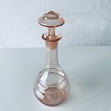 Pink glass decanter