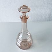 Pink glass decanter