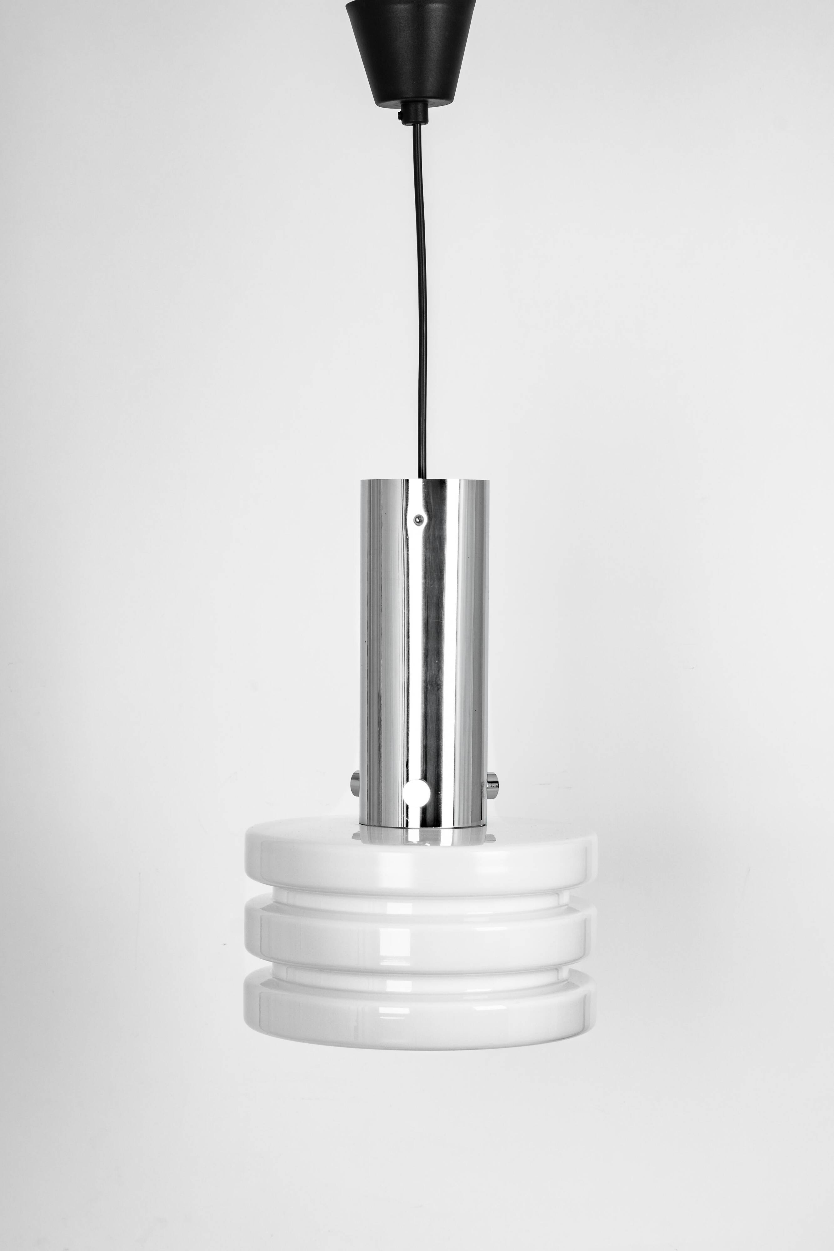 Opal glass pendant lamp by Limburg, Germany, 1960s