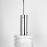 Opal glass pendant lamp by Limburg, Germany, 1960s