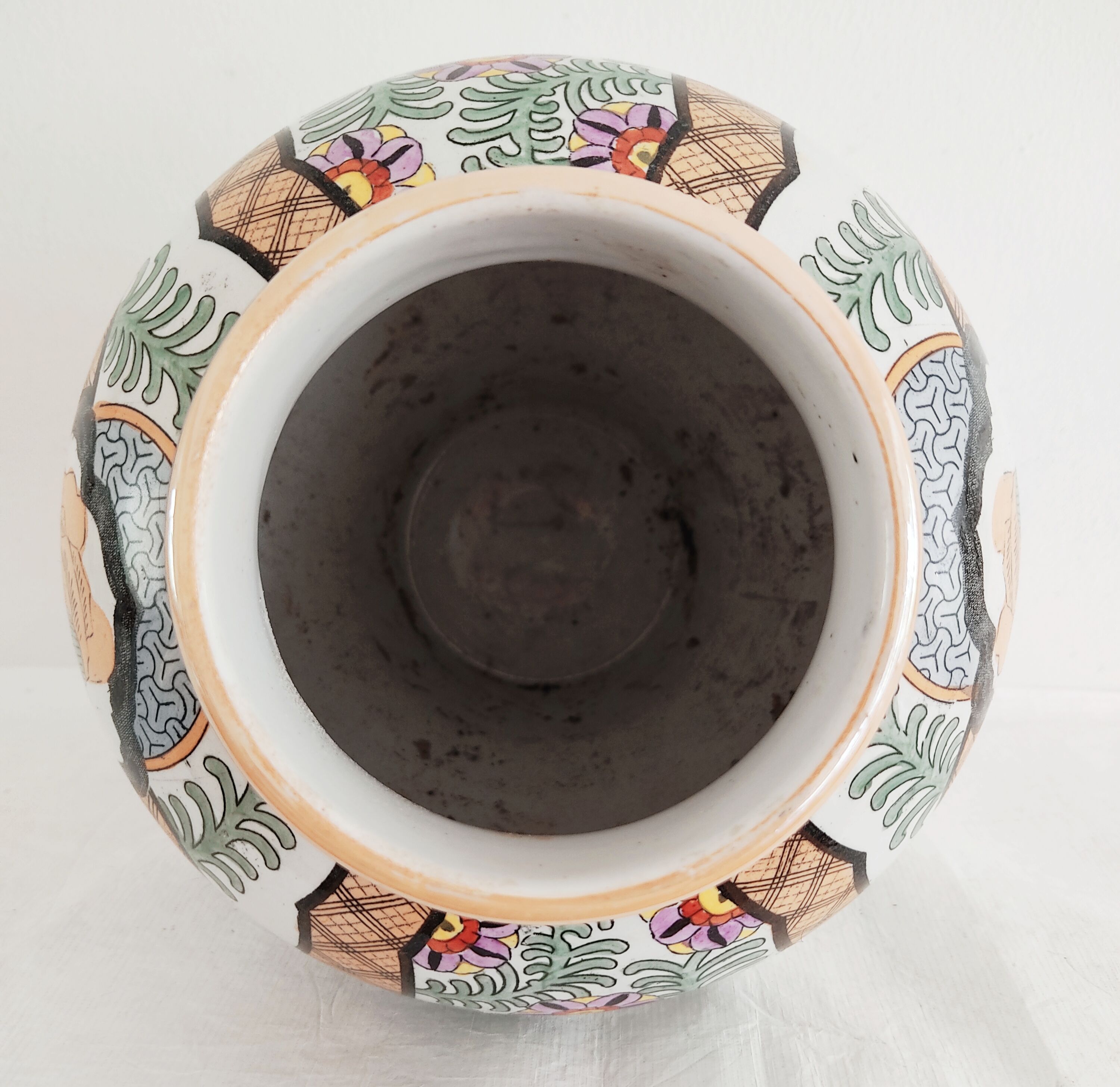 Vase Asian décor mid 20th