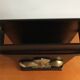 Matchbox holder (xxl) for steel and brass fireplace (fleur de lys) - vintage
