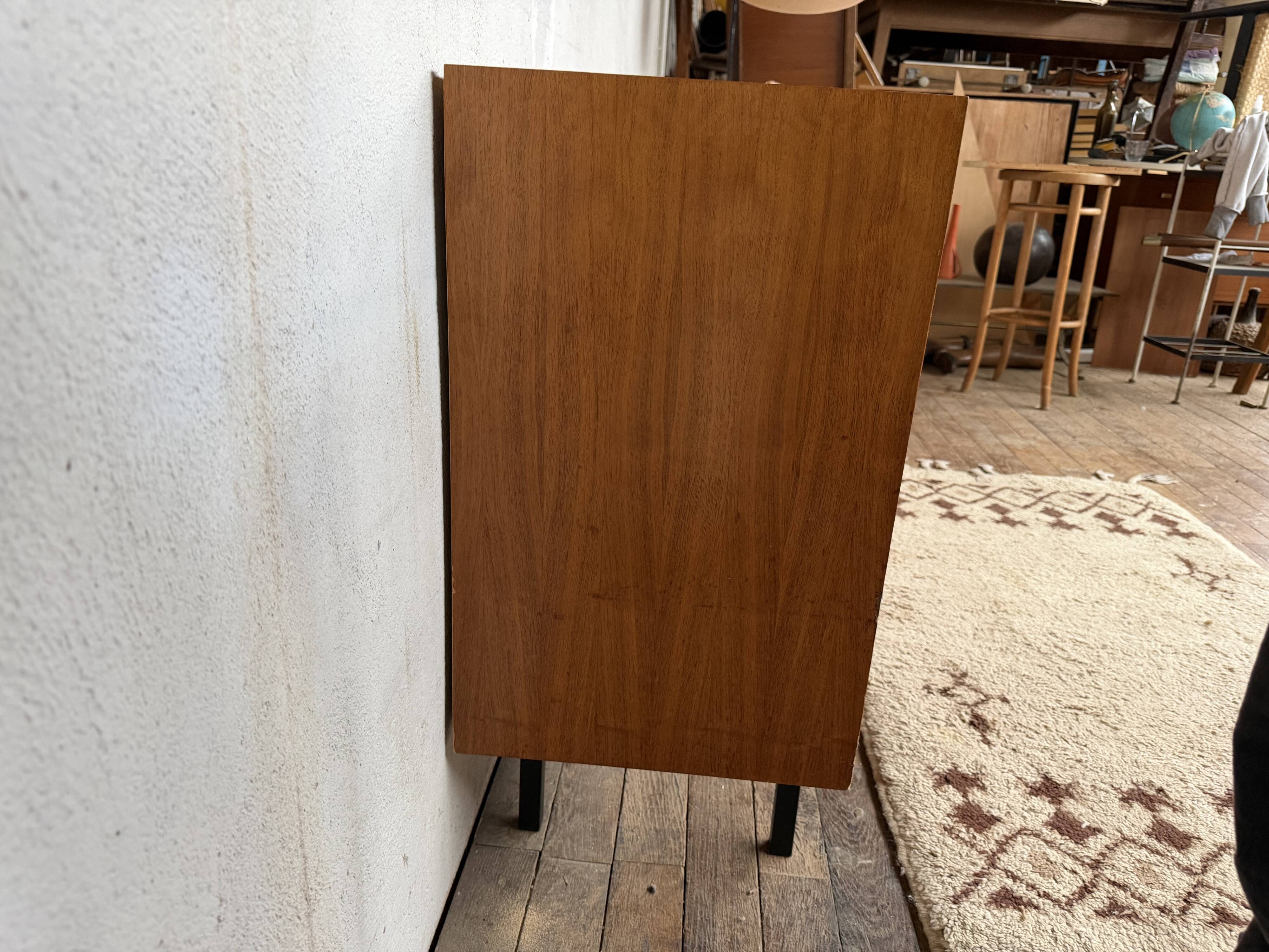 Vintage Scandinavian enfilade with metal legs.