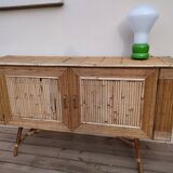 Enfilade vintage en rotin