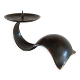 Bauhaus Sculptural Bronze Candlestick by Benno Meyer, 1930
