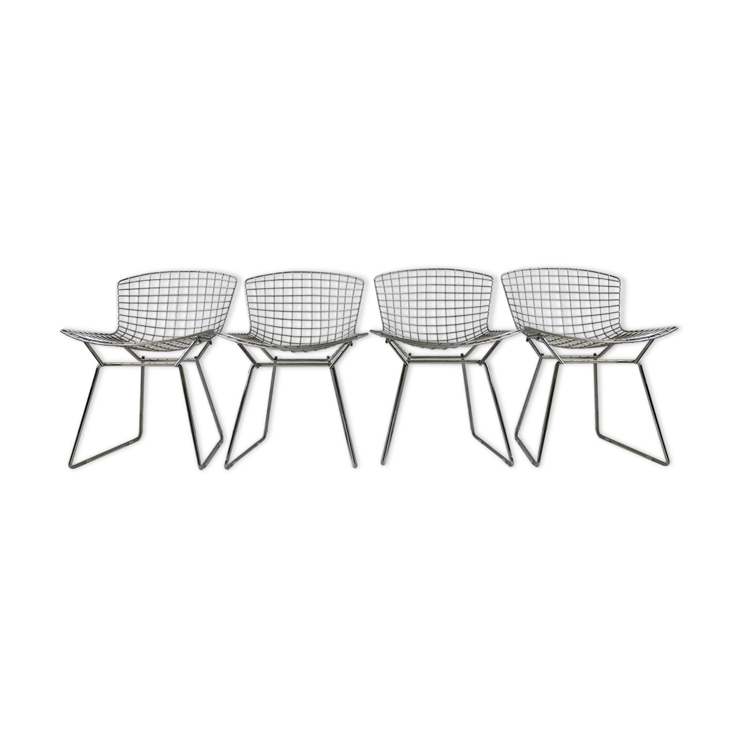 4 chairs by Bertoia Harry for Knoll, 1980