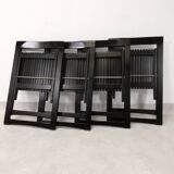 4 Trieste folding chairs with storrage table - Aldo Jacober for A. Bazzani