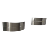 Pair of vintage wall lights, brushed metal, France 1980.