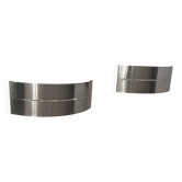 Pair of vintage wall lights, brushed metal, France 1980.