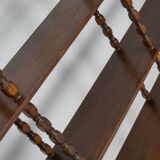 French Oak Mid-Century Bobbin Shelving Unit