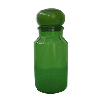 Jar jar with green glass cap Maxwell deco vintage kitchen