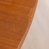 Round vintage wooden table from the 1960s designed by carlo ratti for lissoni