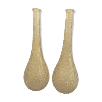 Pair carafes Empoli ochre, 1960