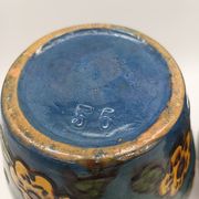 Pair of Large Art Deco Vases Émile Simonod H28cm Glazed Ceramic Blue