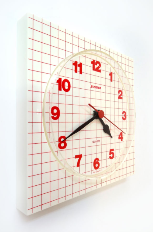Horloge staiger west germany années 80 rouge
