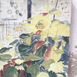 Landscape gouache canvas 1m