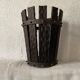 Brutalist basket wood and wrought iron 1950/1960