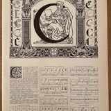 Lithograph engraving letter C of 1928
