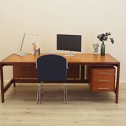 Teak desk by Jensen & Valeur for Munch, Denmark, 1960s.