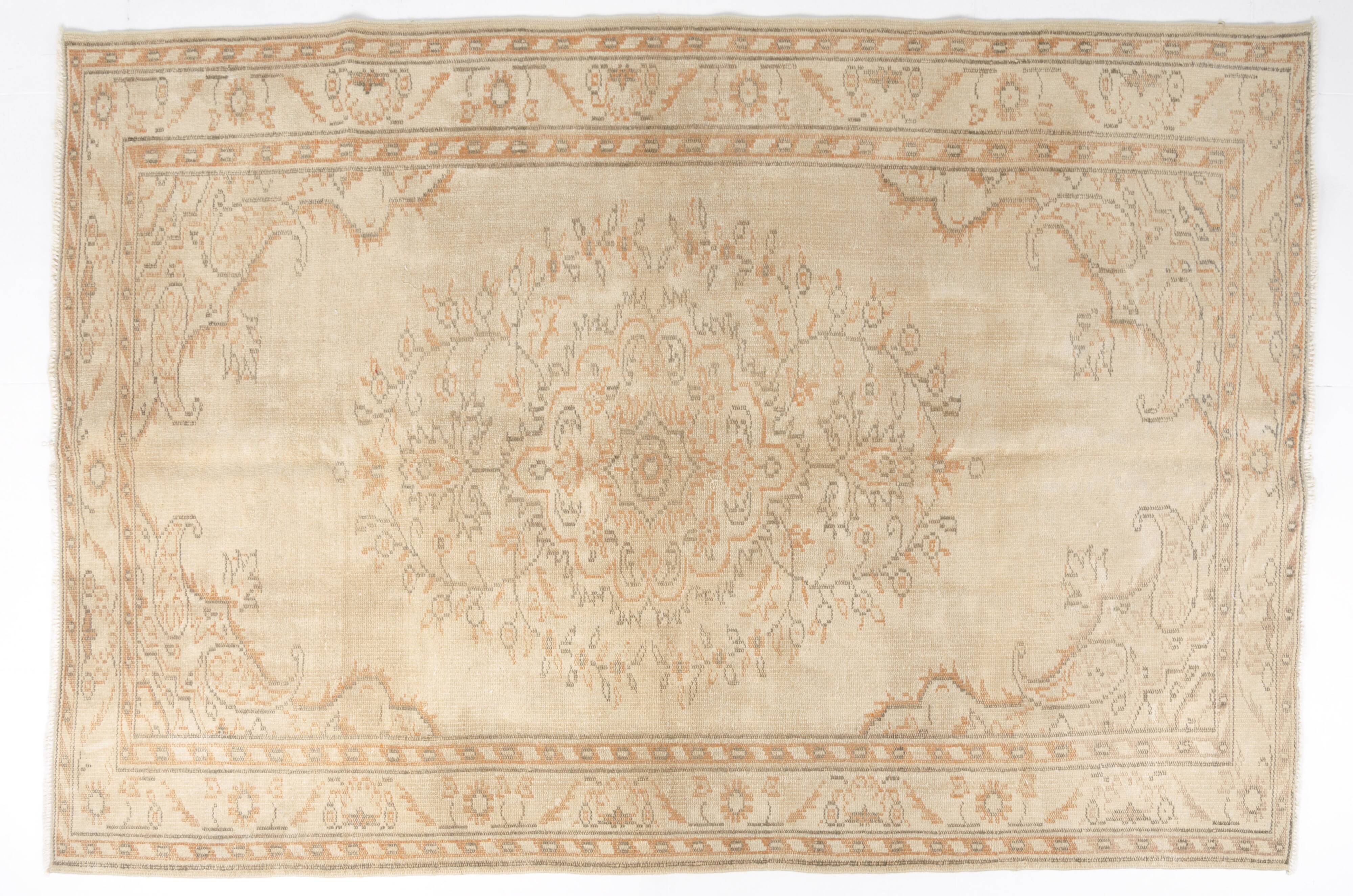 Neutral Vintage Anatolian Wool Rug