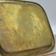 Vintage golden brass serving tray