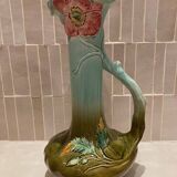 Large Art Nouveau barbotine vase