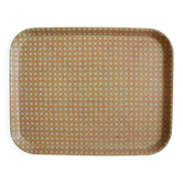 Plateau Mullerhof fibre cannage déco vintage french fiberglass tray 70s