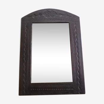 Miroir en cuir 30 x 20 cm