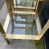 Pair of gilded brass end tables