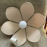 Hanging flower lampshade in fine canvas