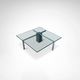 KW1 glass, metal and granite coffee table by Hank Kwint for Metaform 1980s